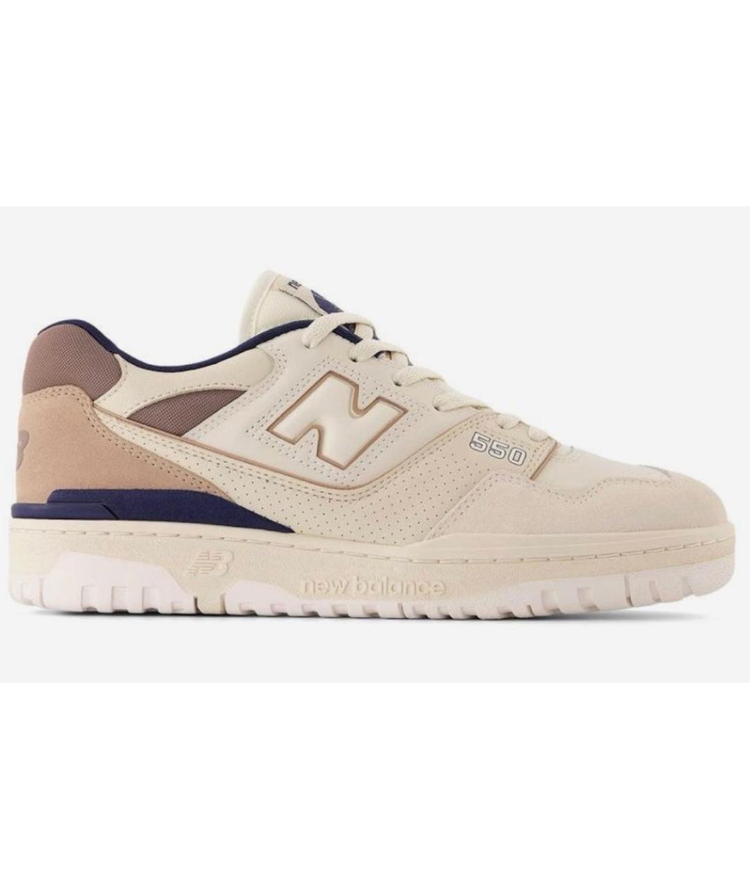 NEW BALANCE Бежевые кожаные кеды, фото 3