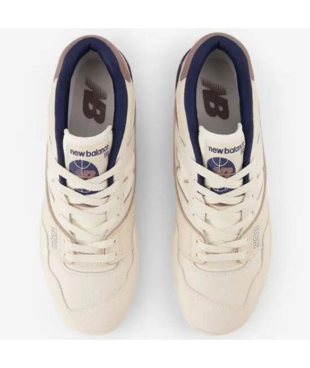 NEW BALANCE Бежевые кожаные кеды, фото 4