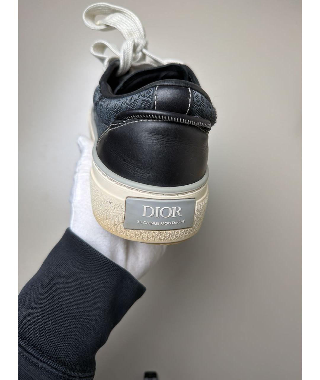 CHRISTIAN DIOR Черные кожаные низкие кроссовки / кеды, фото 6