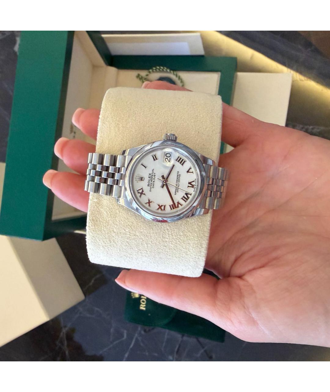 ROLEX Серебряные часы из белого золота, фото 8