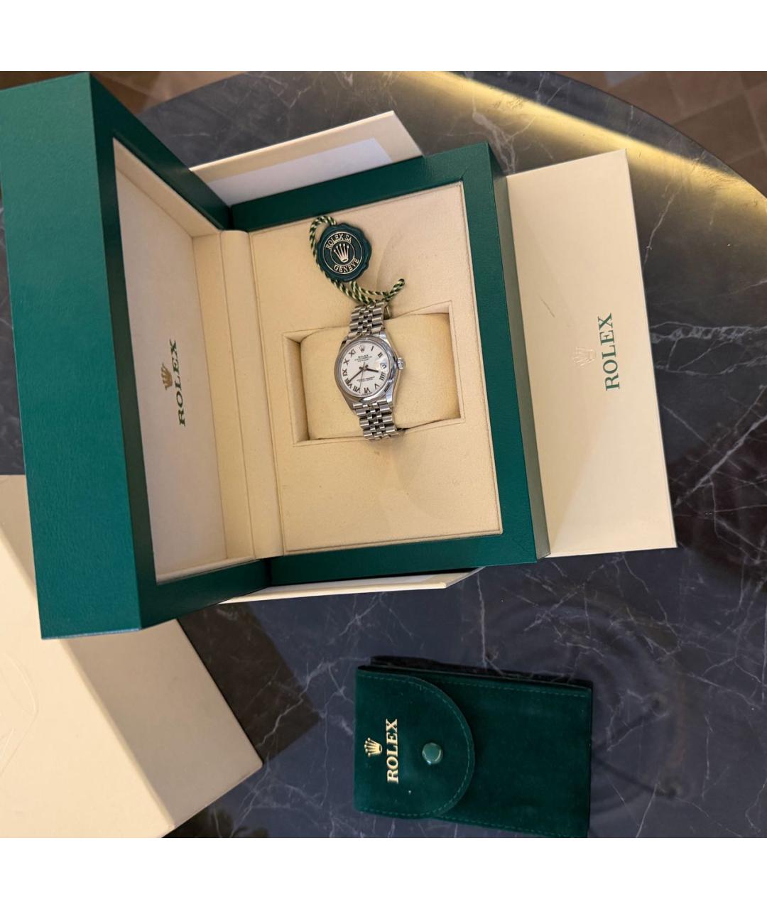 ROLEX Серебряные часы из белого золота, фото 4