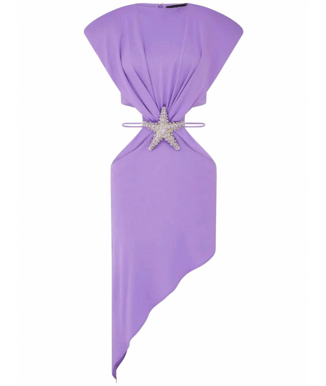 DAVID KOMA Фиолетовое ацетатное вечернее платье, фото 1