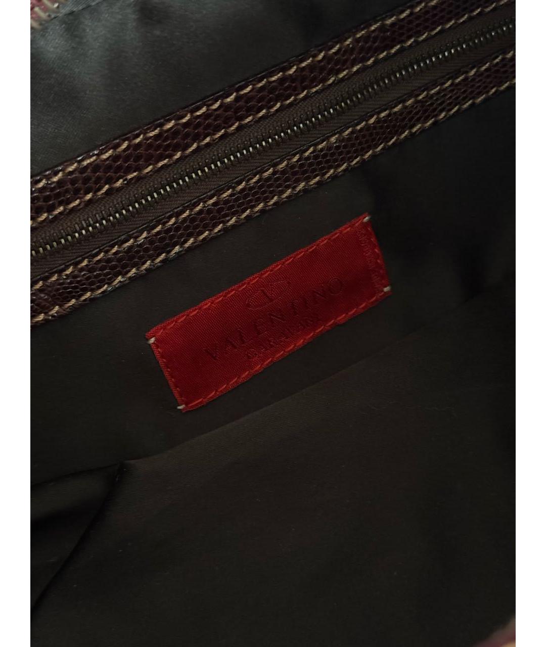 VALENTINO Черная кожаная сумка с короткими ручками, фото 5