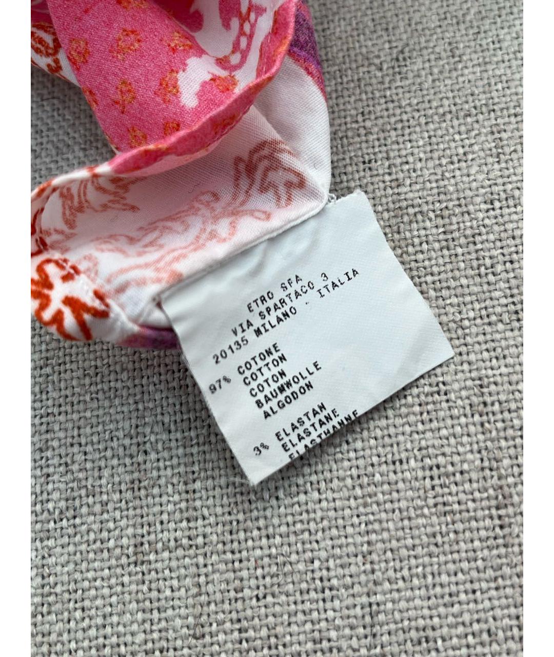 ETRO Хлопко-эластановая рубашка, фото 8