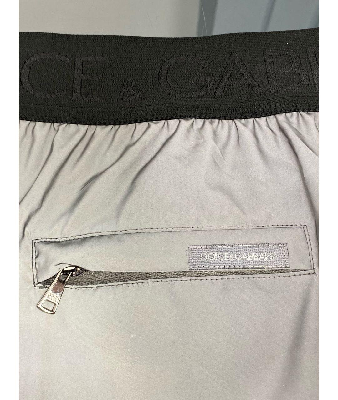 DOLCE&GABBANA Серые полиэстеровые шорты, фото 5