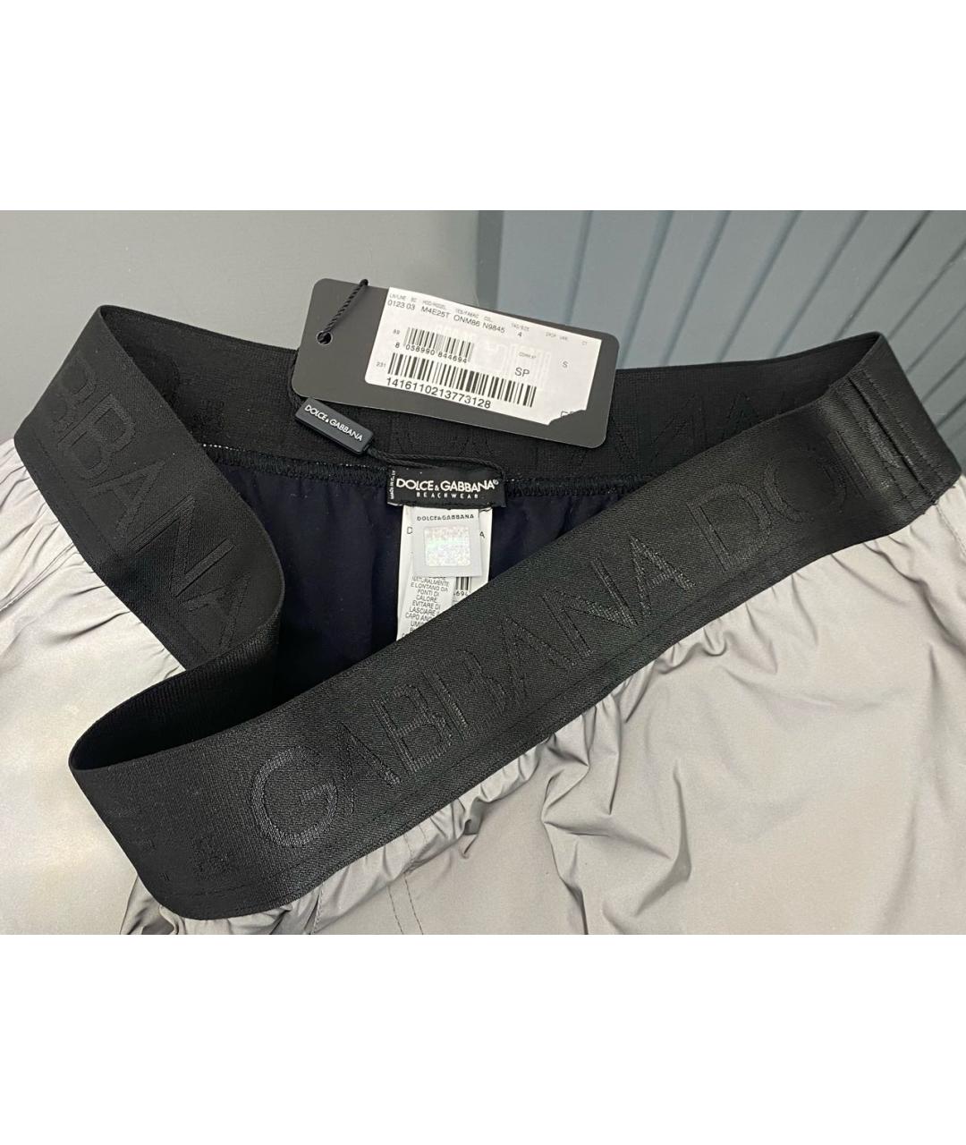 DOLCE&GABBANA Серые полиэстеровые шорты, фото 3