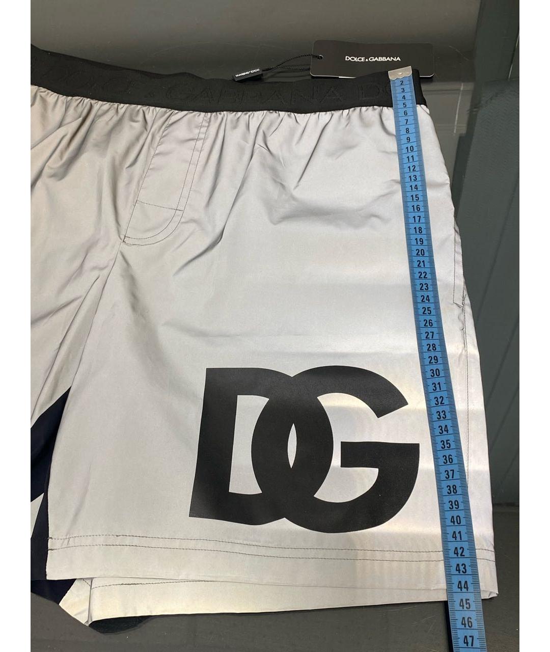 DOLCE&GABBANA Серые полиэстеровые шорты, фото 8