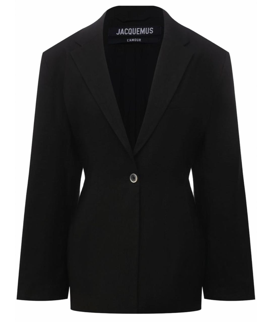 JACQUEMUS Черный льняной жакет/пиджак, фото 1