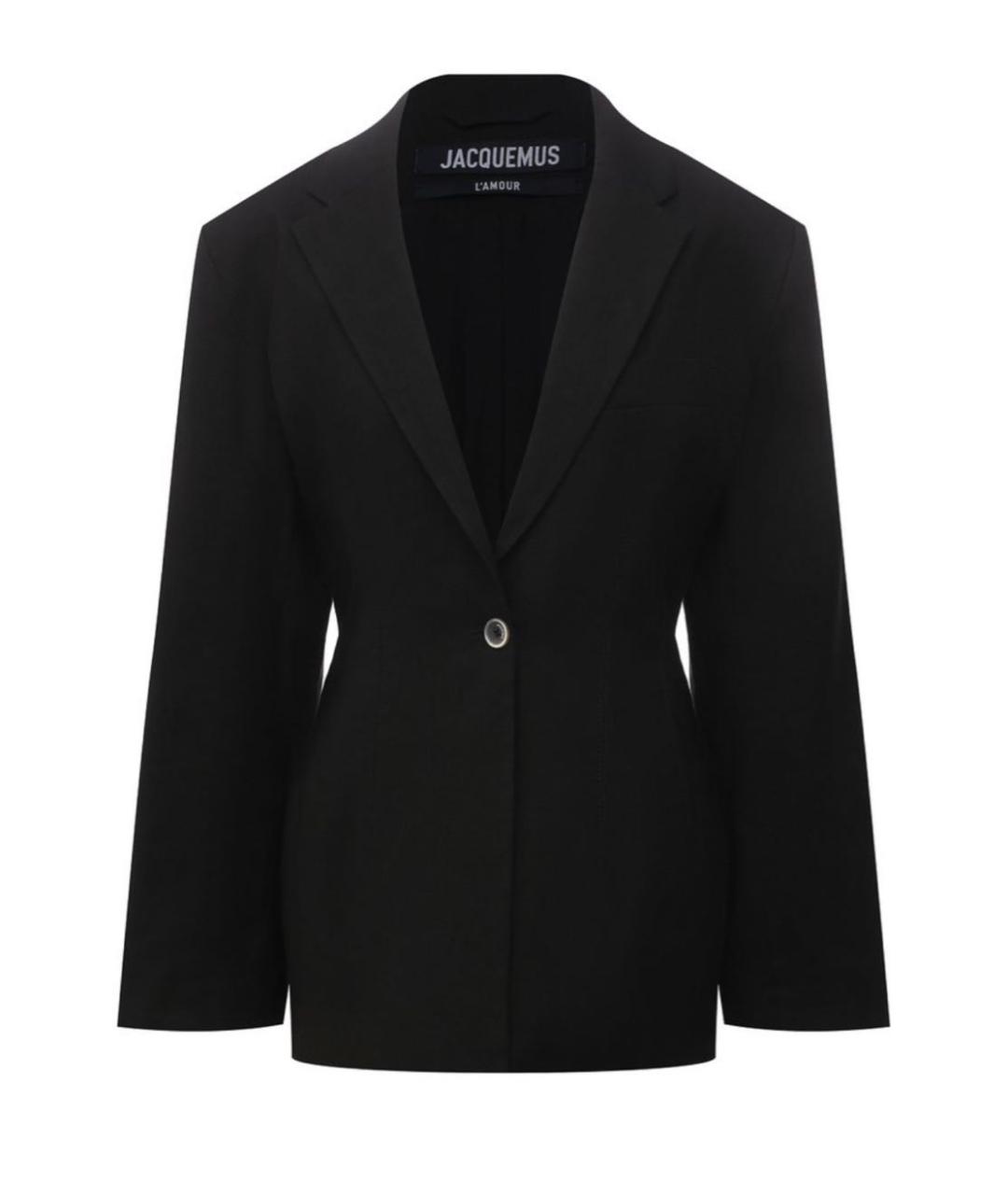 JACQUEMUS Черный льняной жакет/пиджак, фото 4