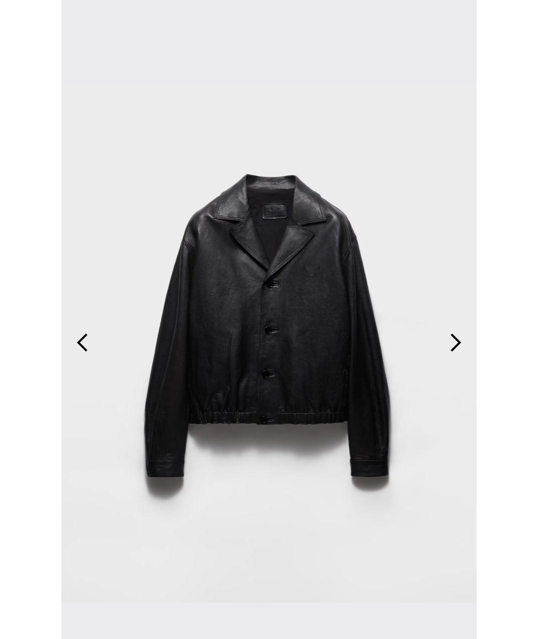 PRADA Черная кожаная куртка, фото 5