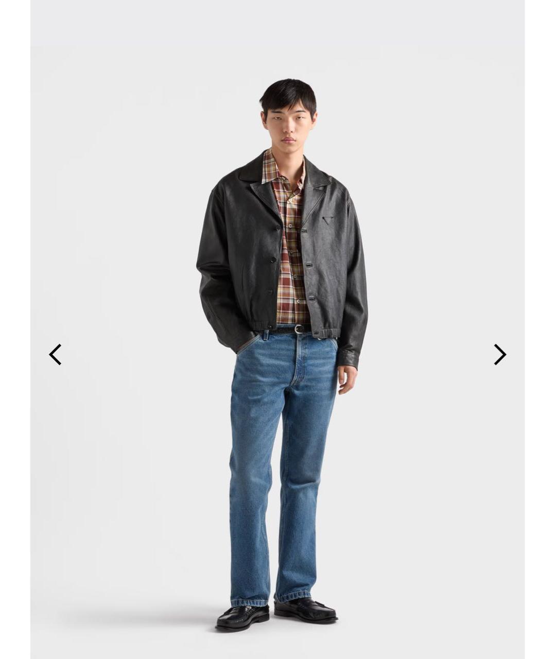 PRADA Черная кожаная куртка, фото 2