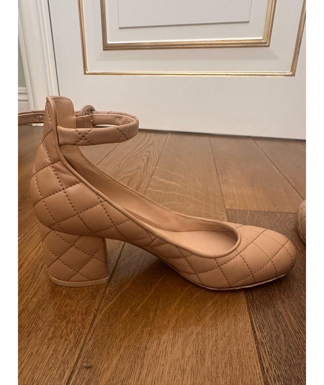 GIANVITO ROSSI Бежевые кожаные эспадрильи, фото 8