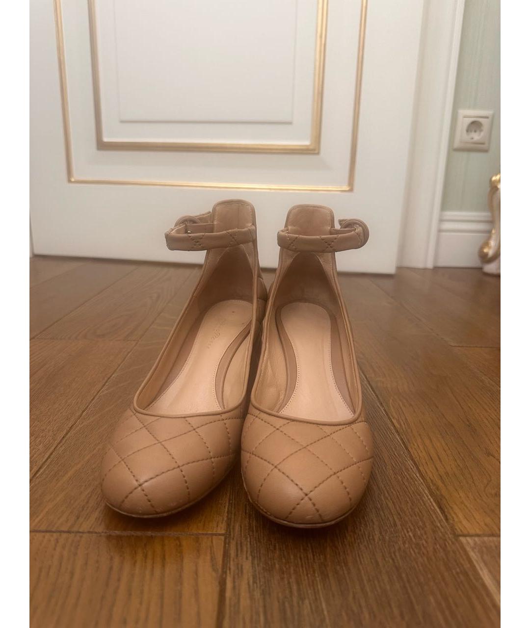 GIANVITO ROSSI Бежевые кожаные эспадрильи, фото 2