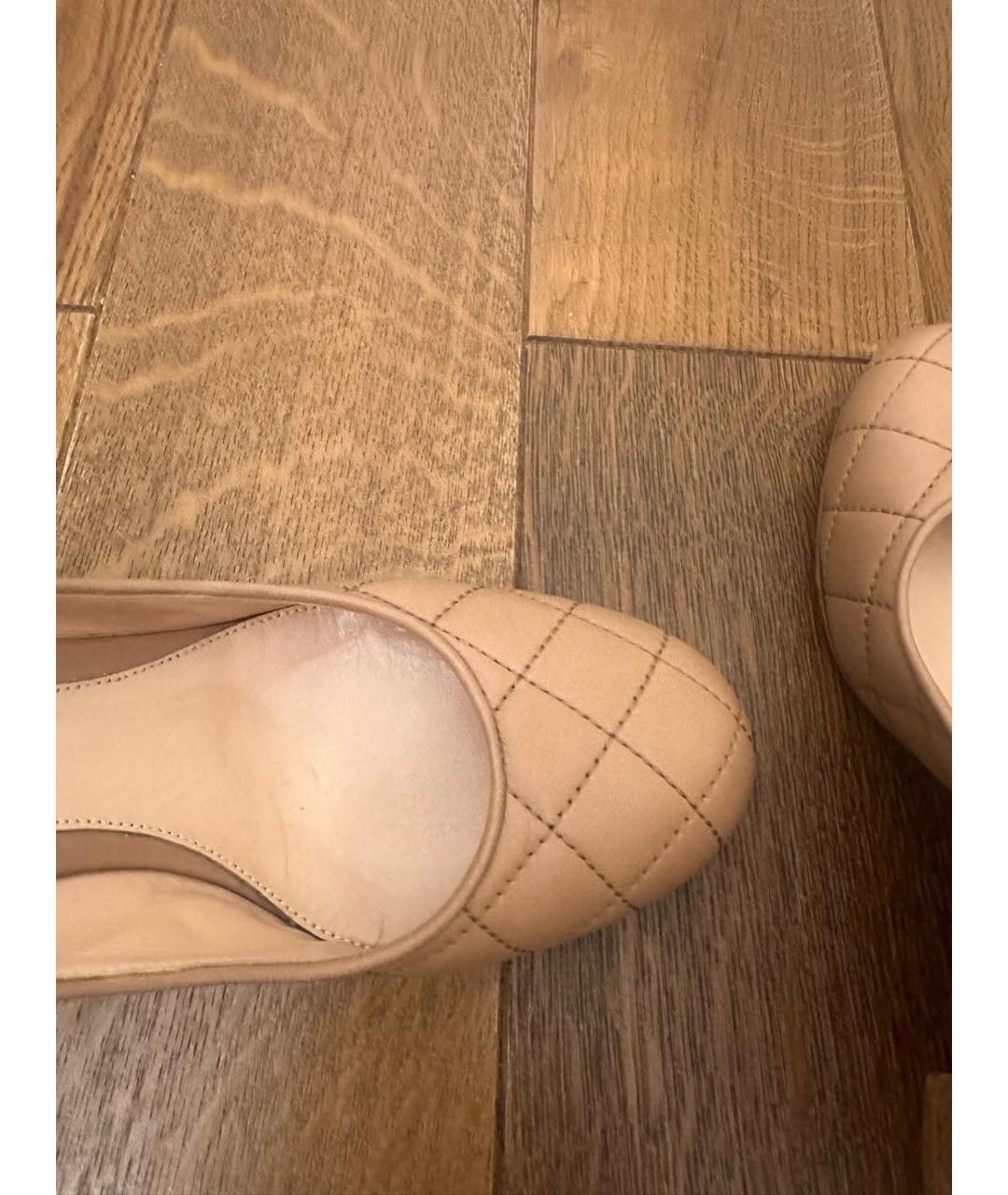 GIANVITO ROSSI Бежевые кожаные эспадрильи, фото 6