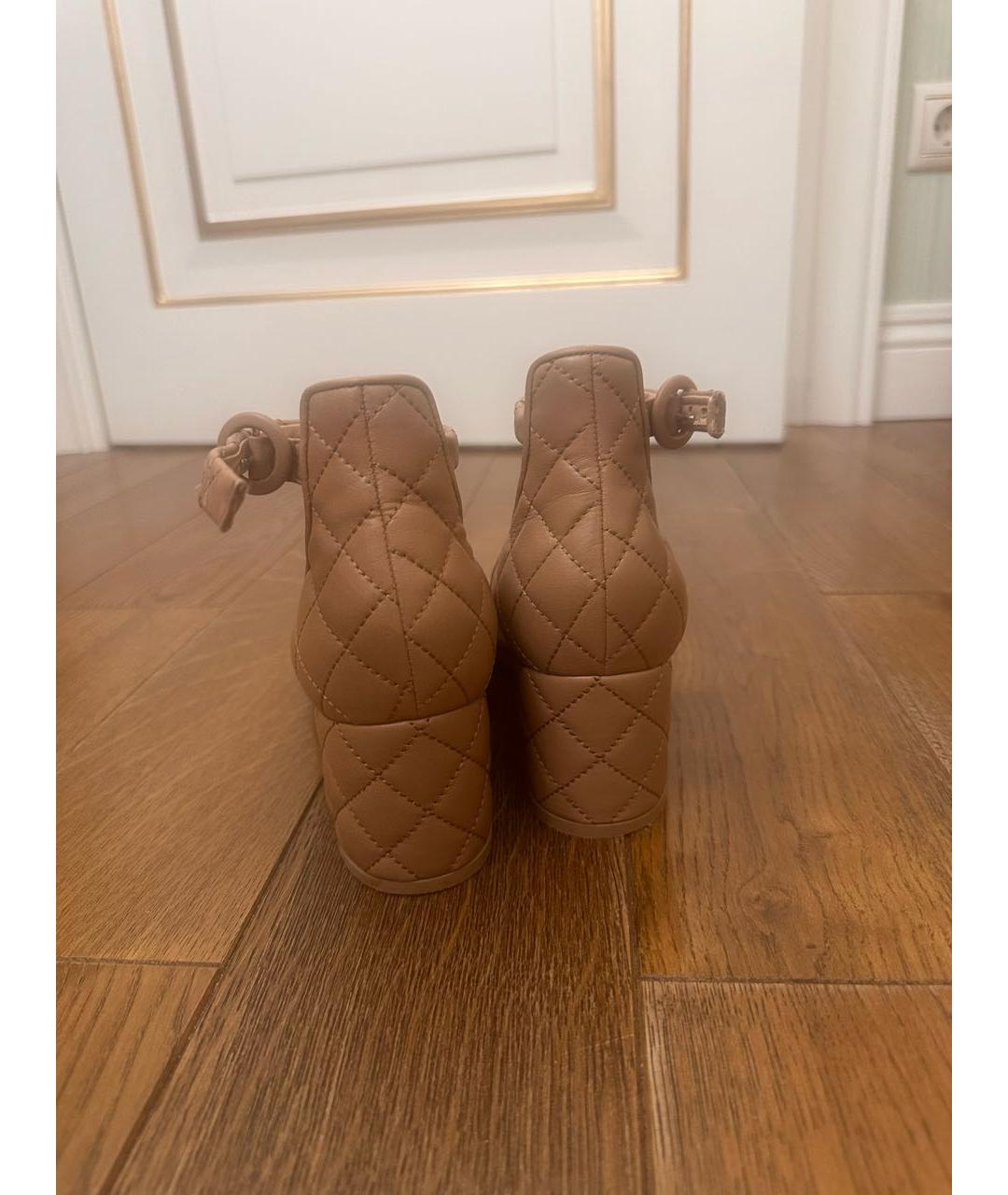 GIANVITO ROSSI Бежевые кожаные эспадрильи, фото 3