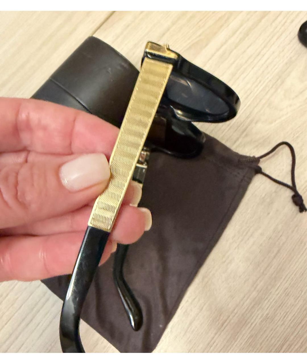 TRUSSARDI Черные пластиковые солнцезащитные очки, фото 2