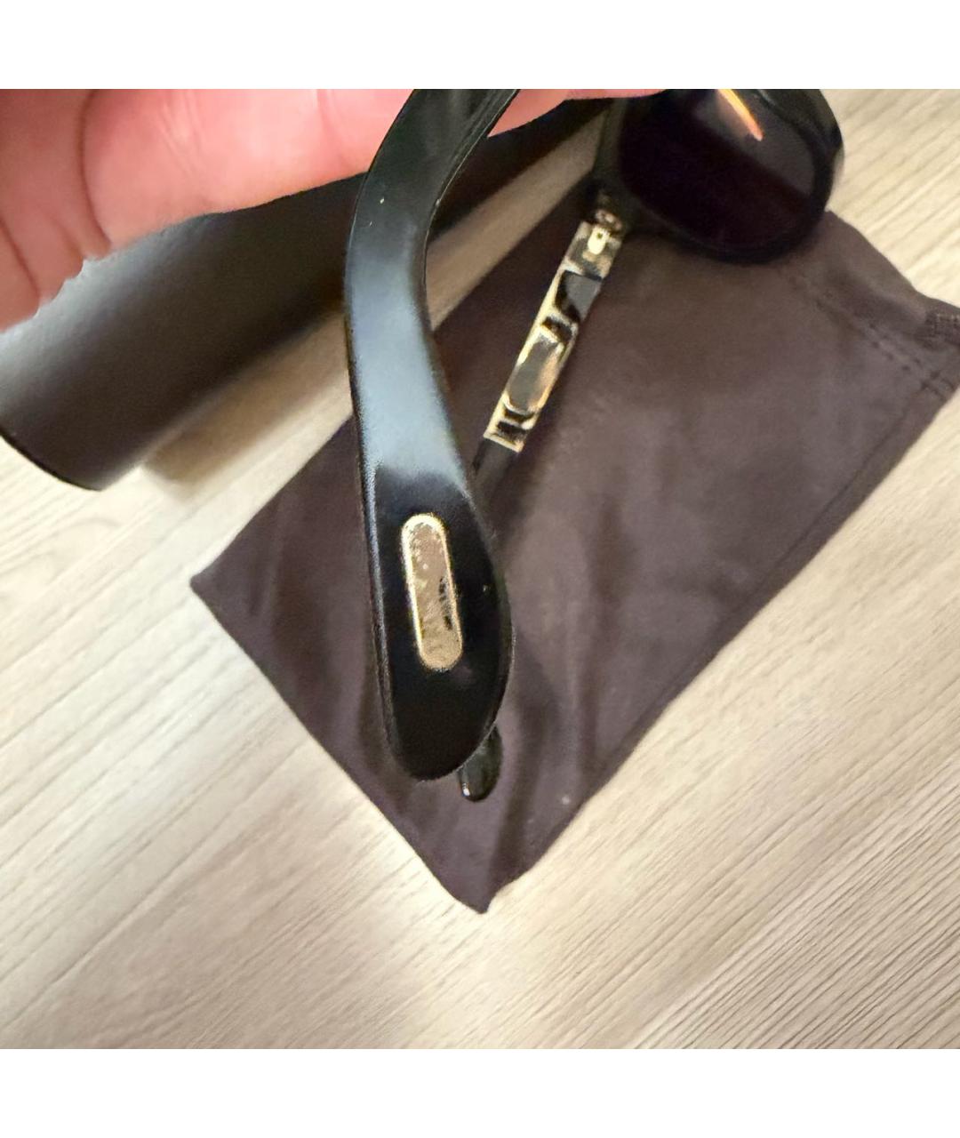 TRUSSARDI Черные пластиковые солнцезащитные очки, фото 4