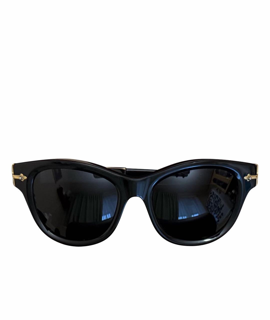 TRUSSARDI Черные пластиковые солнцезащитные очки, фото 1