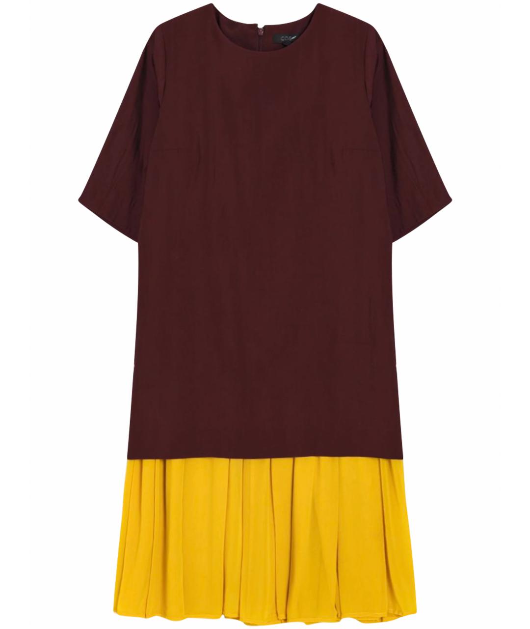 COS Бордовое хлопковое повседневное платье, фото 1