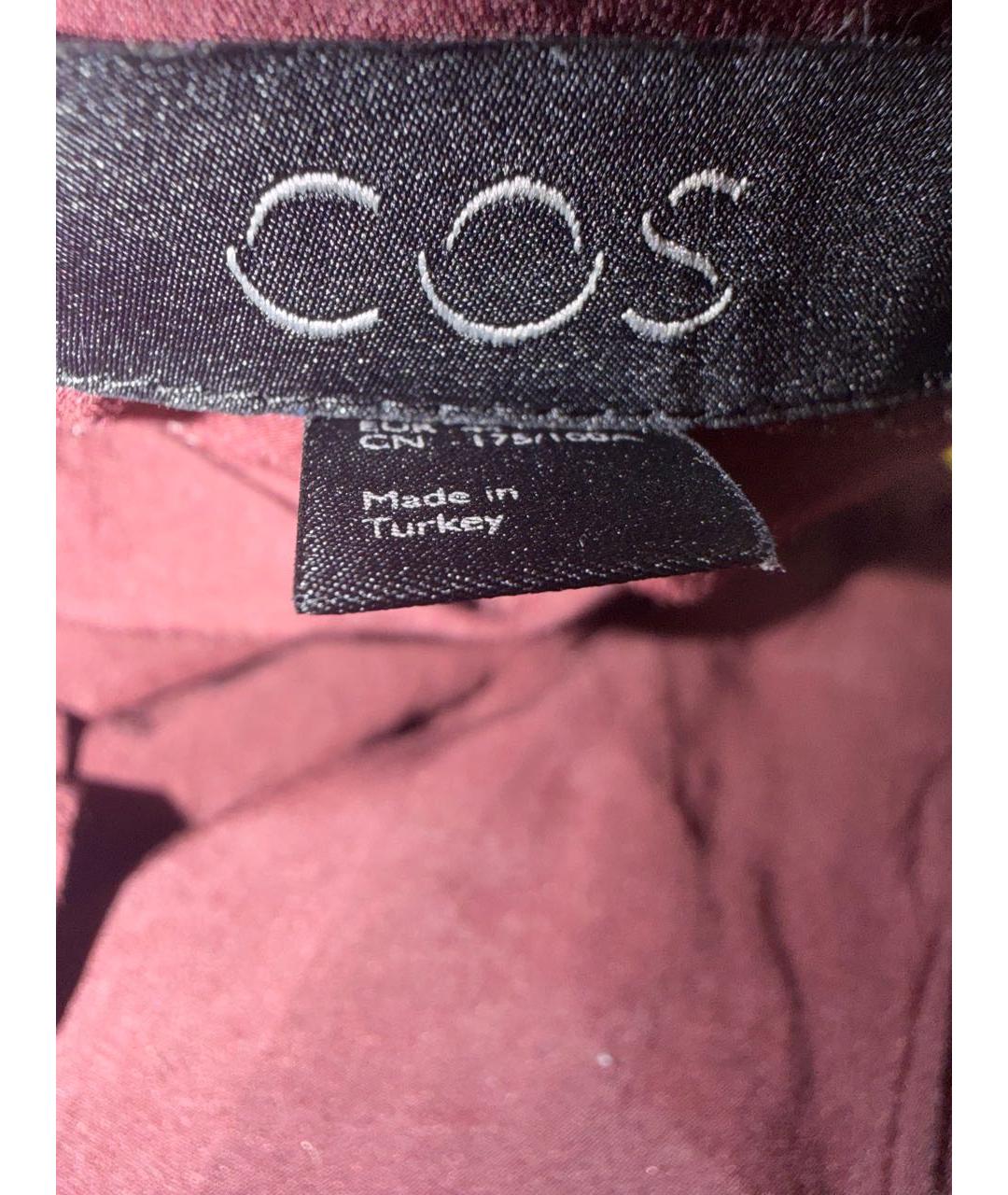 COS Бордовое хлопковое повседневное платье, фото 6