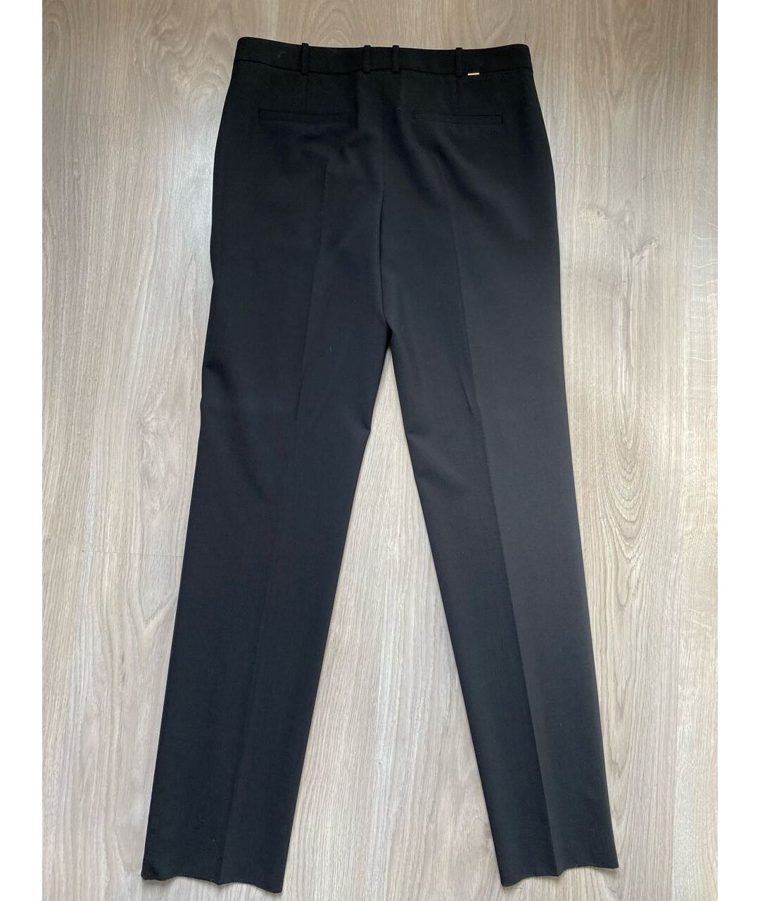 HUGO BOSS Черные шерстяные прямые брюки, фото 2