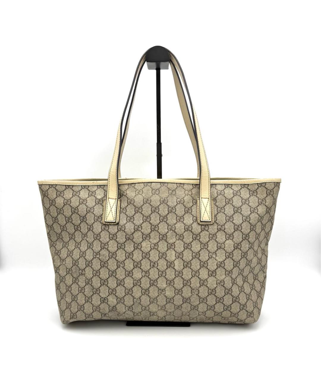 GUCCI Бежевая кожаная сумка с короткими ручками, фото 4
