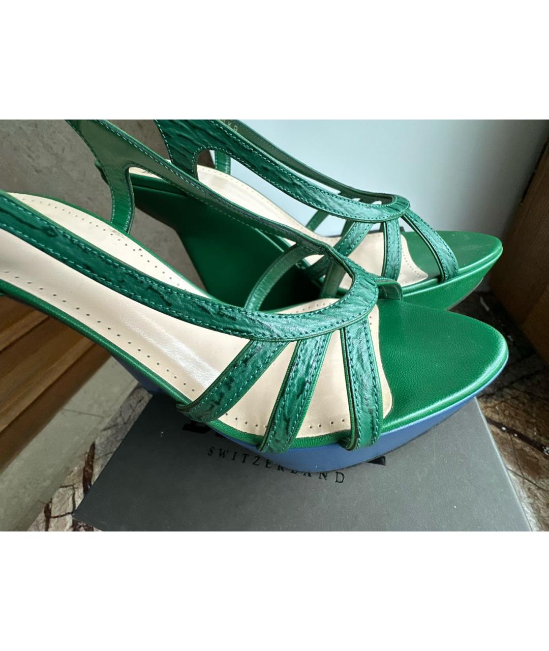 BALLY Мульти кожаные босоножки, фото 6