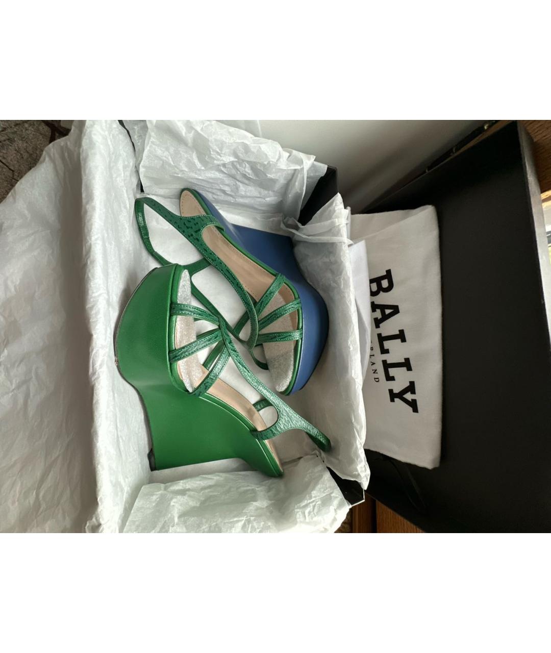 BALLY Мульти кожаные босоножки, фото 7