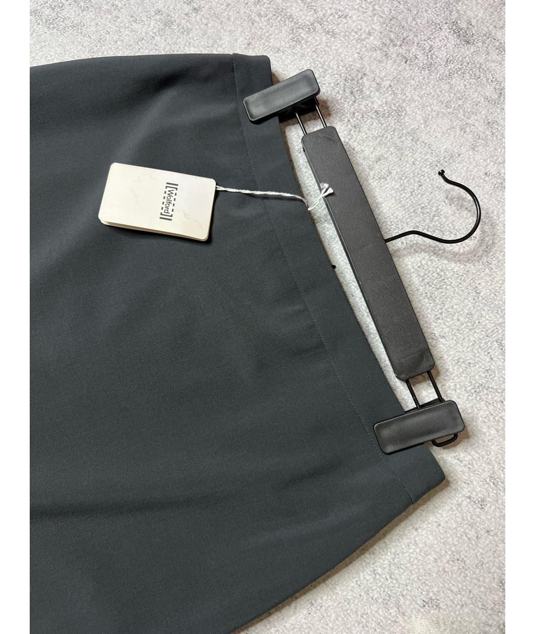 WOLFORD Серая шерстяная юбка миди, фото 2