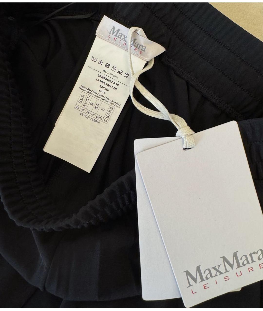 MAX MARA Черные брюки широкие, фото 8