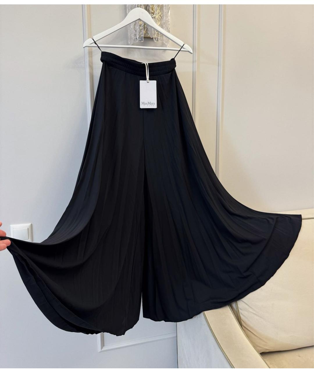 MAX MARA Черные брюки широкие, фото 6