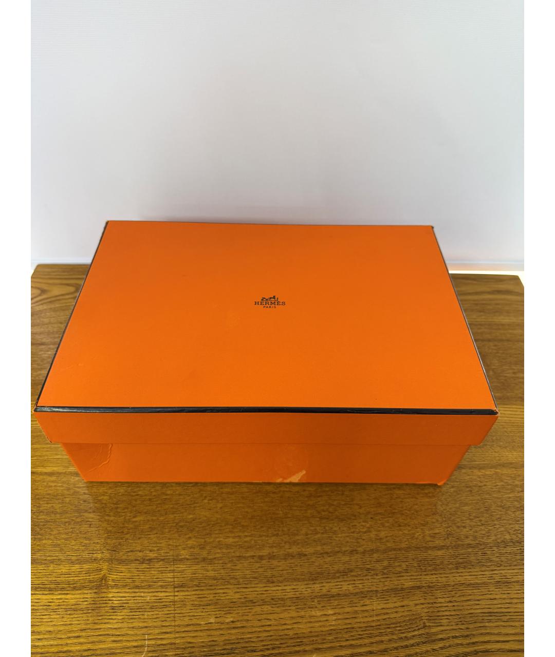 HERMES Коралловые замшевые мюли, фото 8