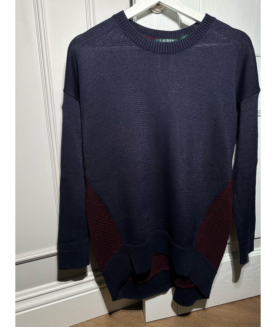 RALPH LAUREN Темно-синий хлопковый джемпер / свитер, фото 7