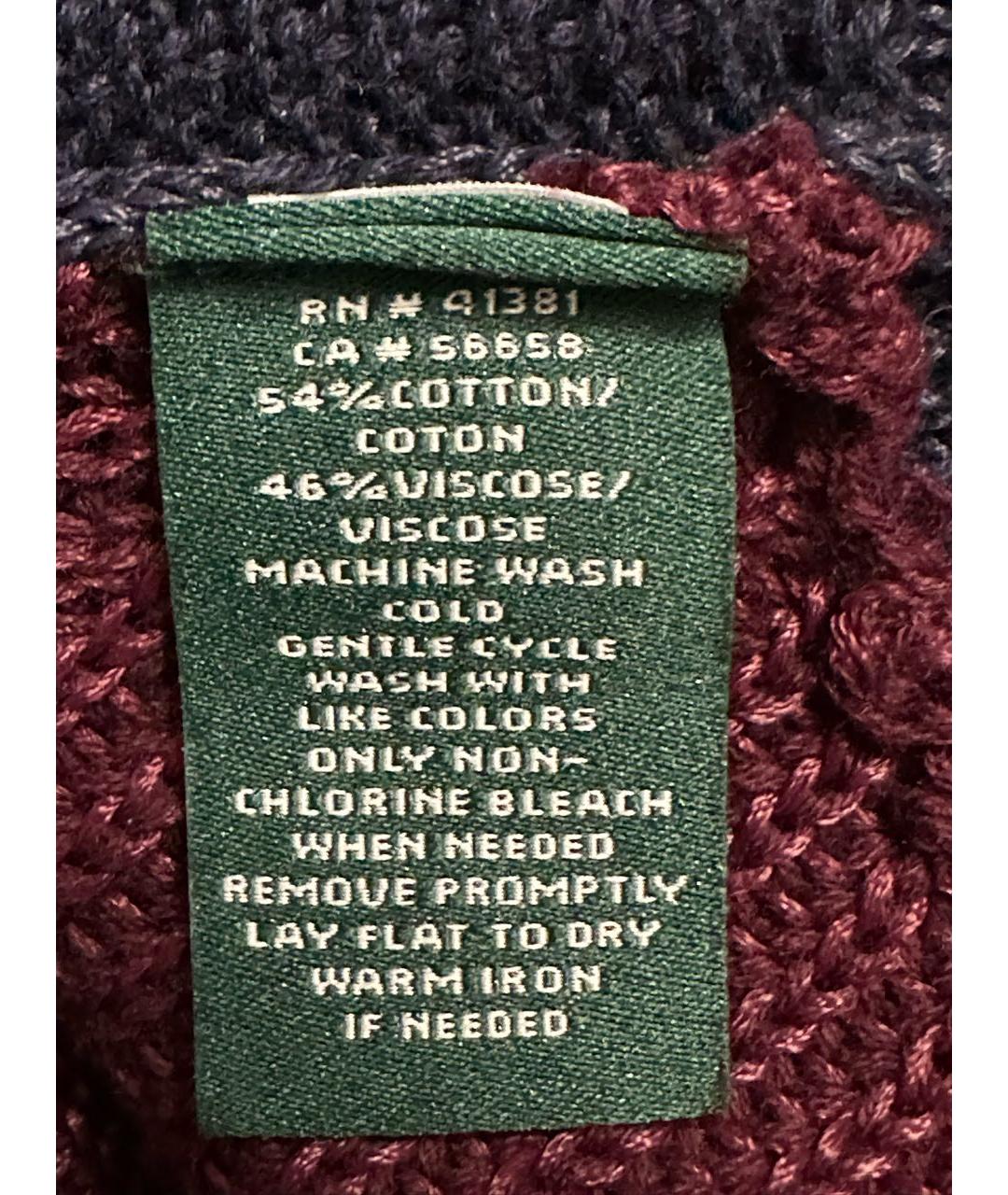 RALPH LAUREN Темно-синий хлопковый джемпер / свитер, фото 5