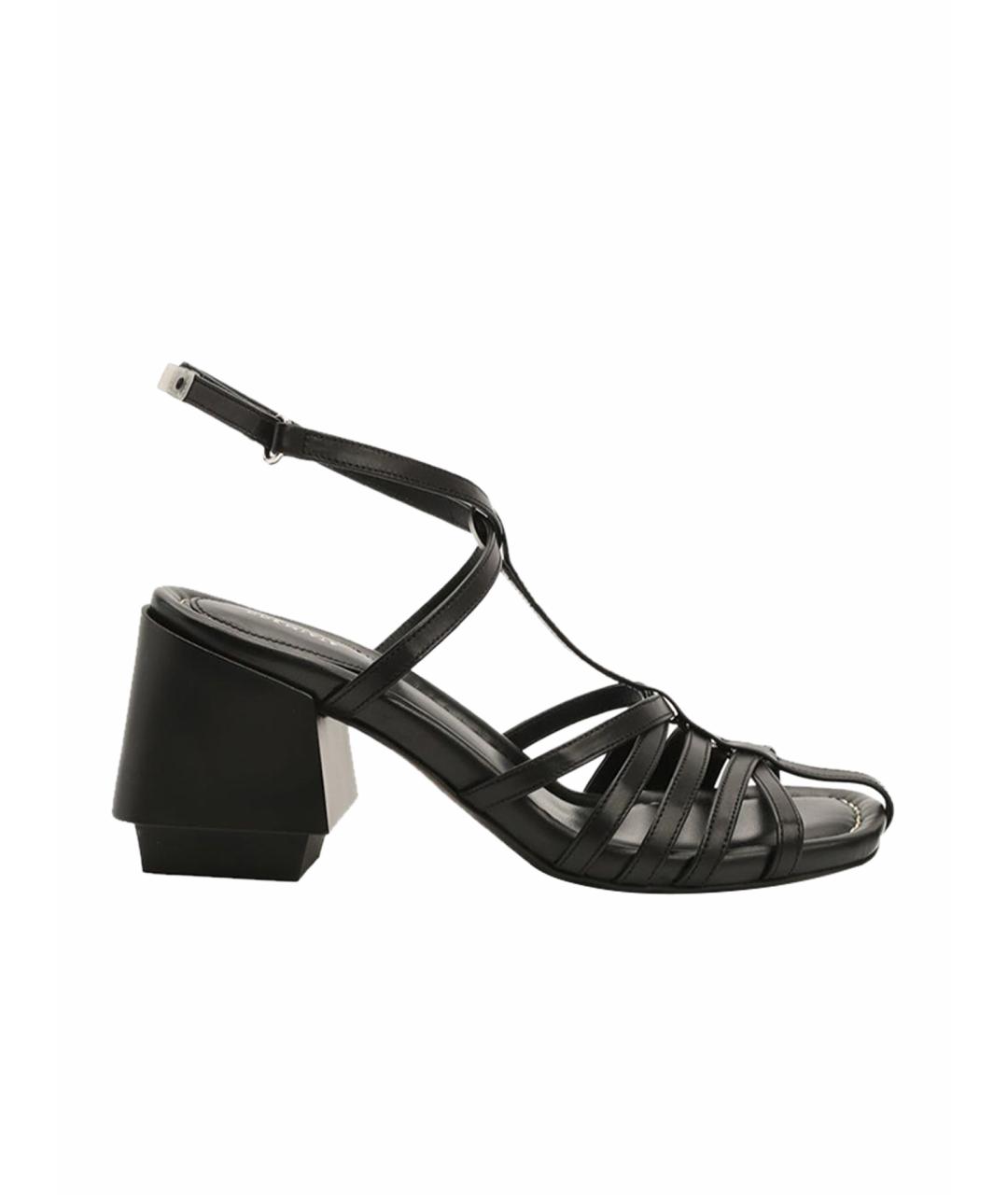 PREMIATA Черные кожаные босоножки, фото 1