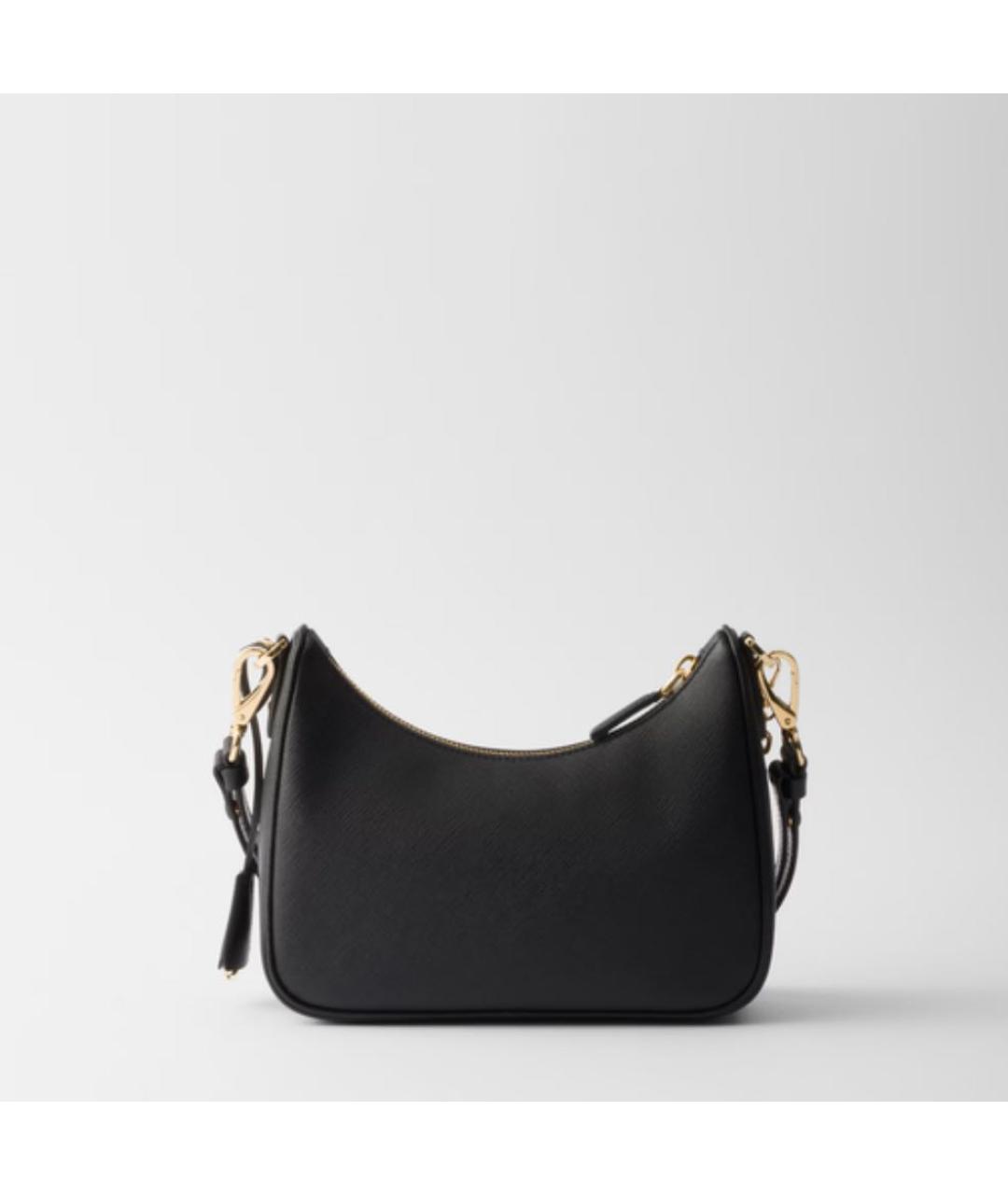 PRADA Черная кожаная сумка с короткими ручками, фото 2