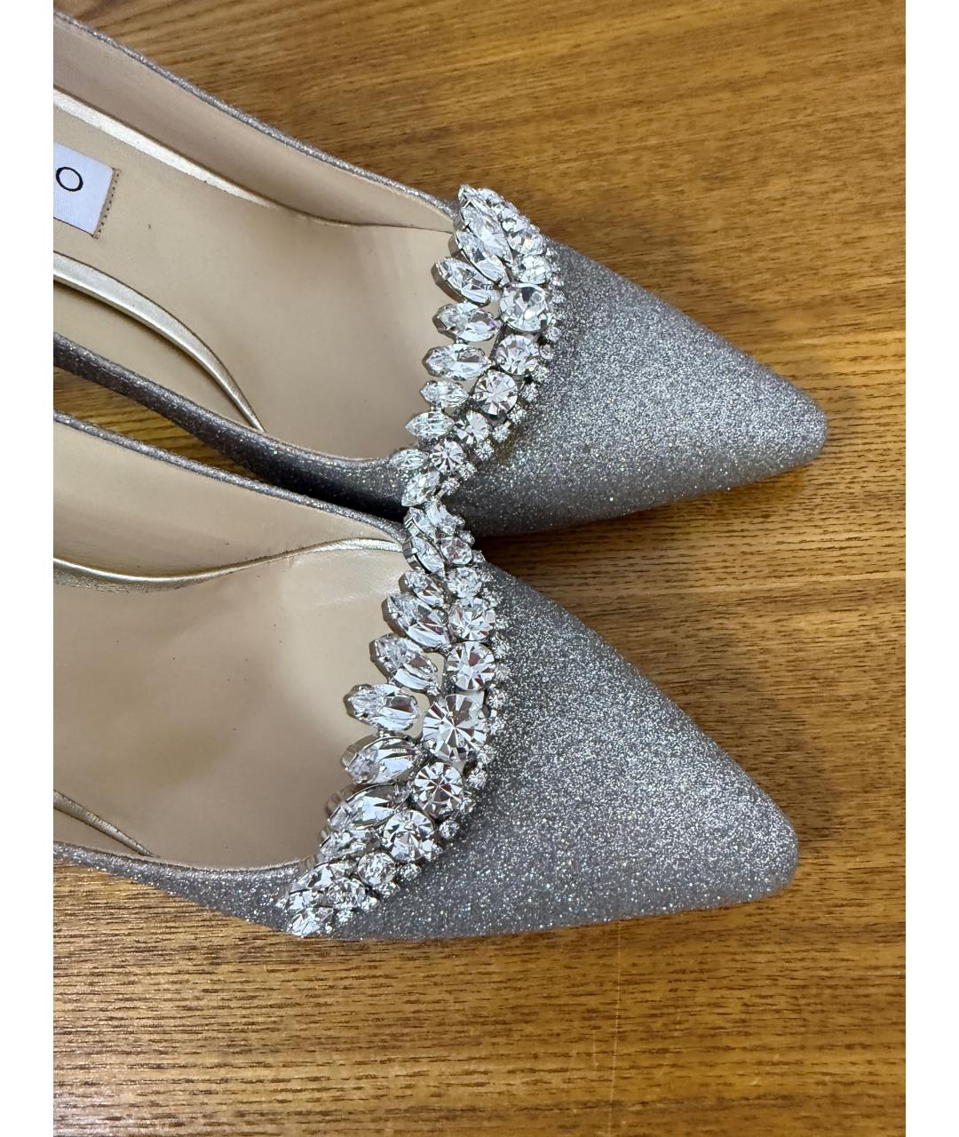 JIMMY CHOO Серебряные туфли, фото 4