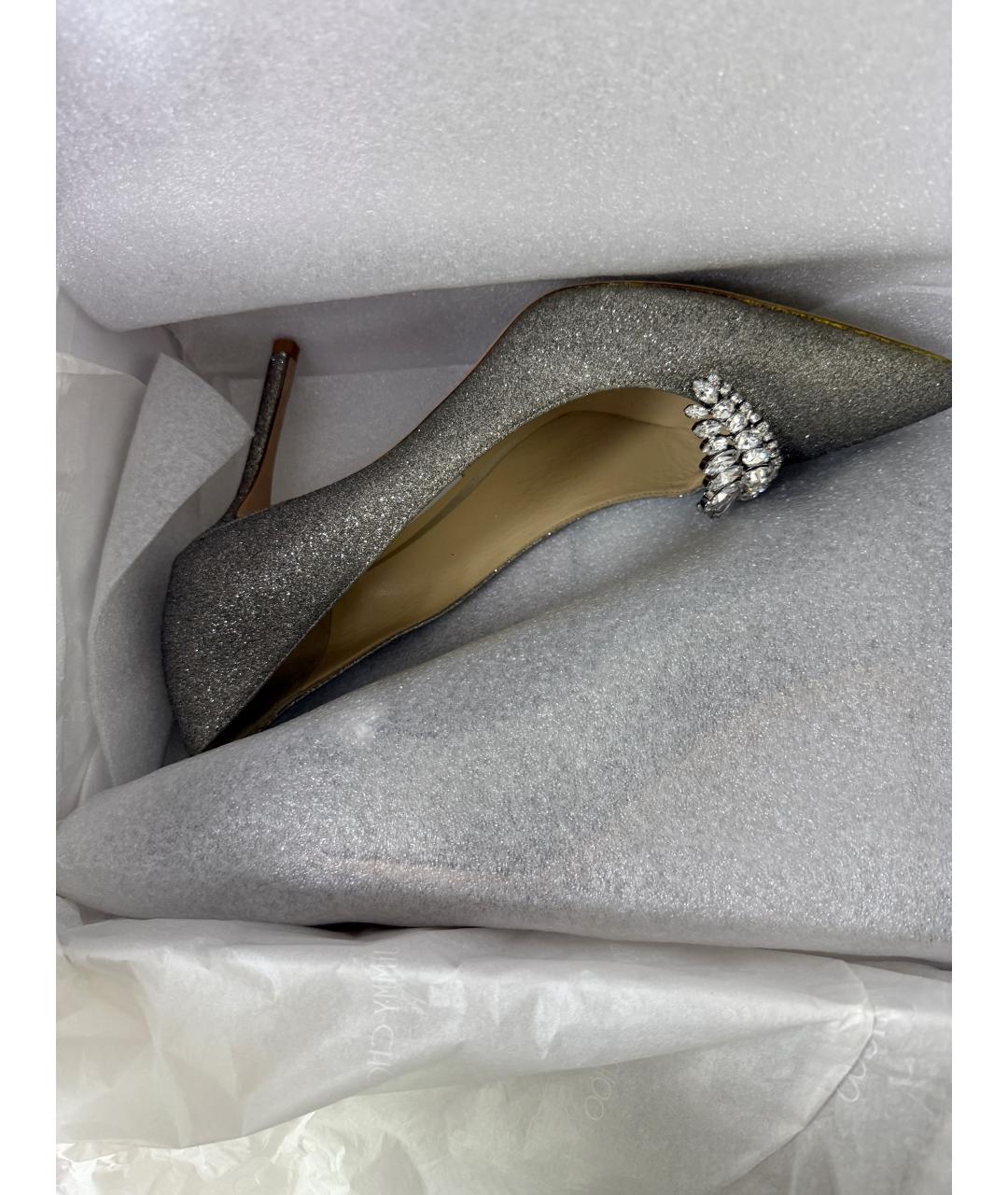 JIMMY CHOO Серебряные туфли, фото 7