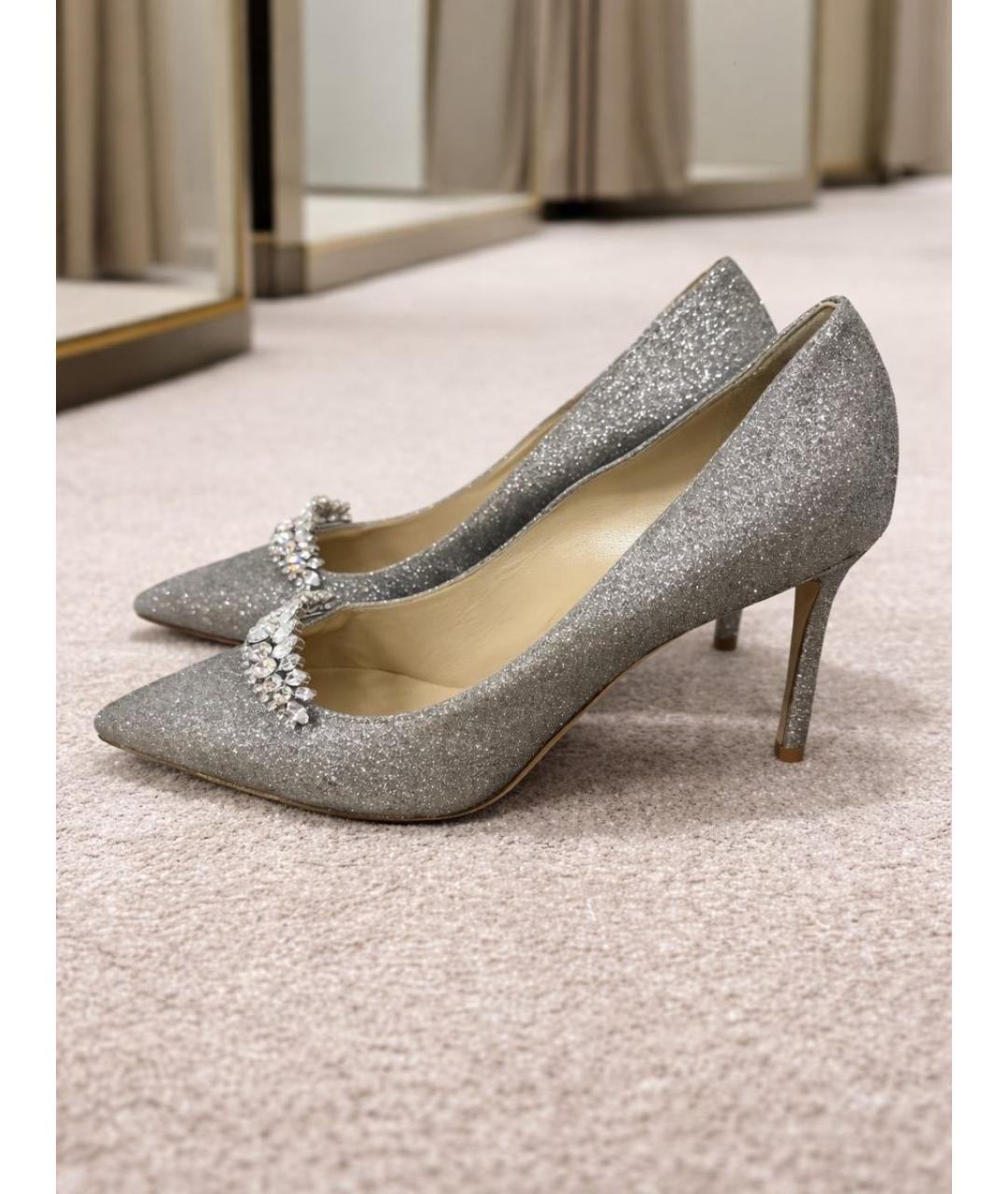 JIMMY CHOO Серебряные туфли, фото 8