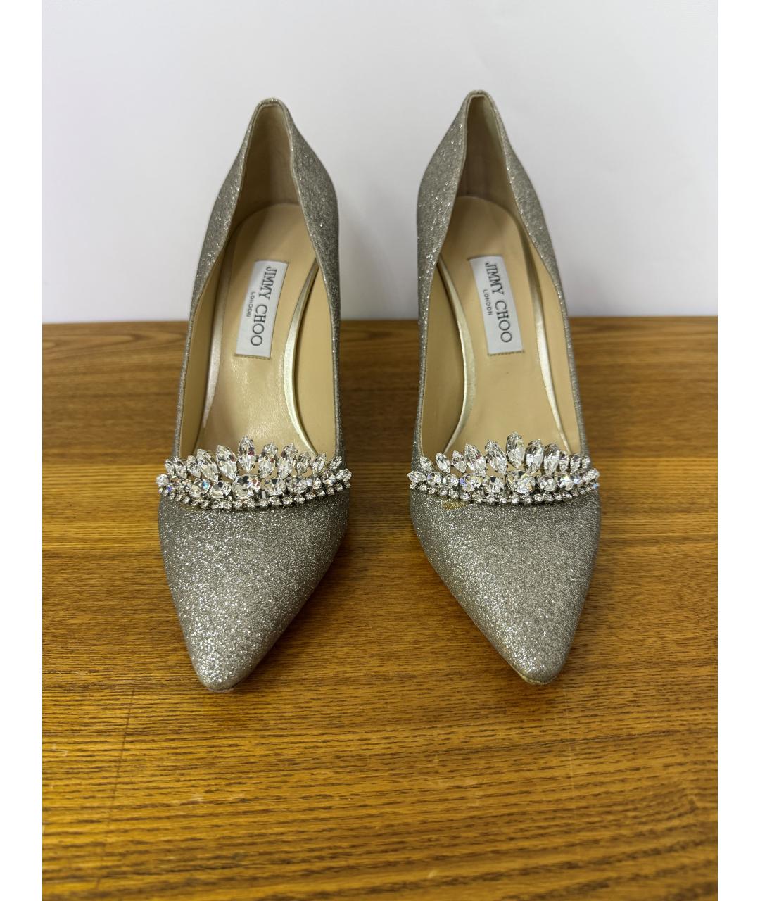 JIMMY CHOO Серебряные туфли, фото 3