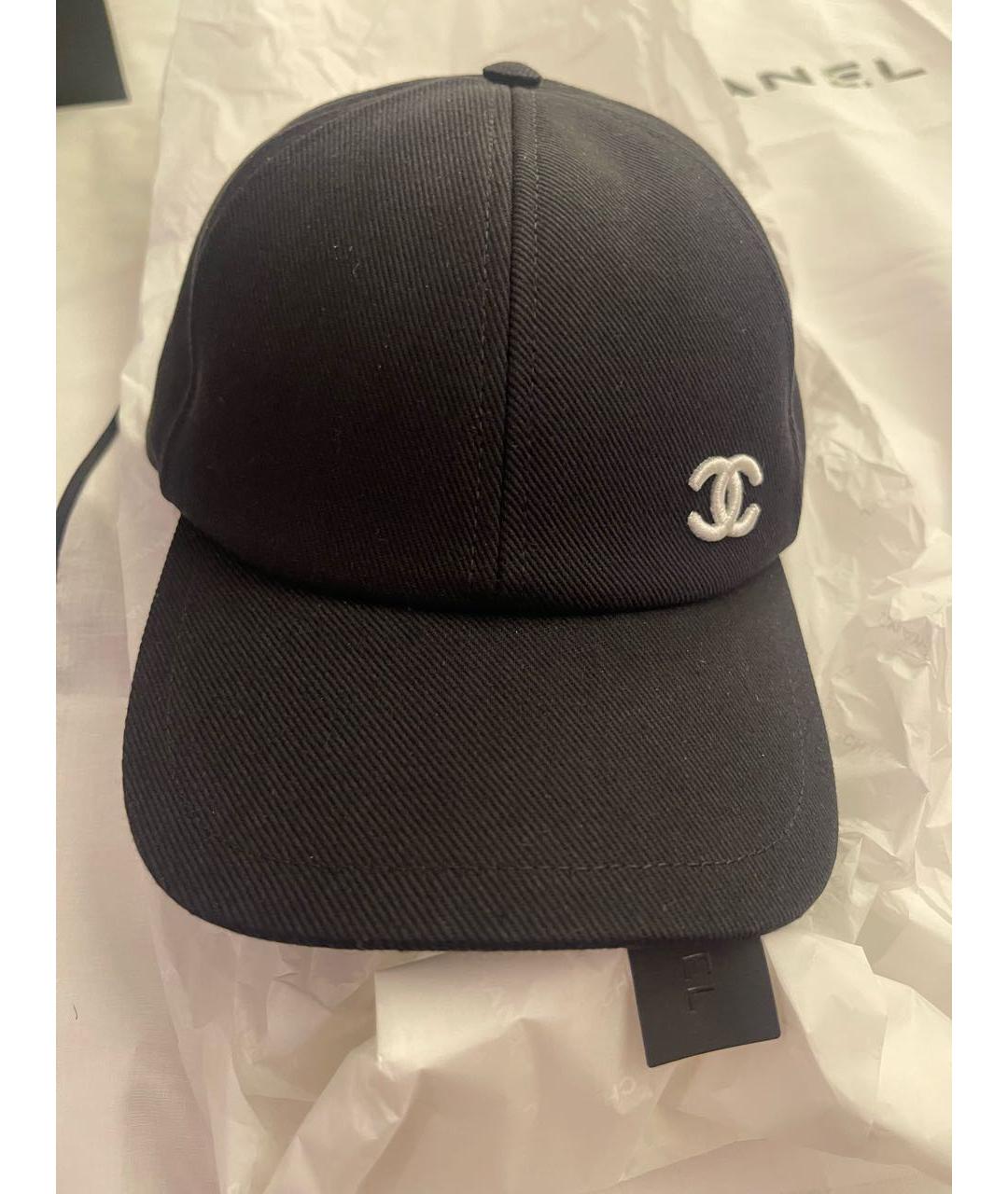 CHANEL Черная хлопковая кепка, фото 5