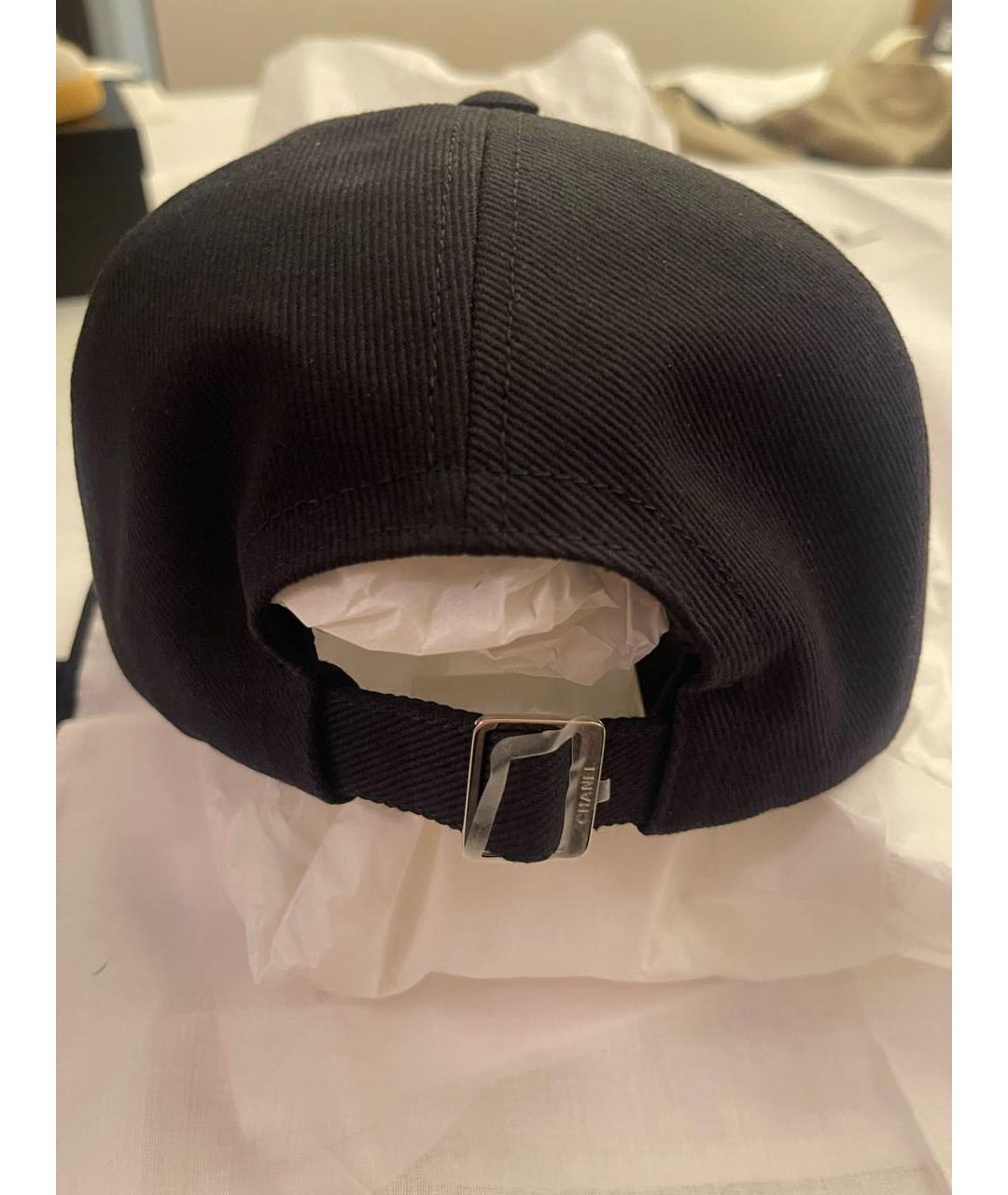 CHANEL Черная хлопковая кепка, фото 3