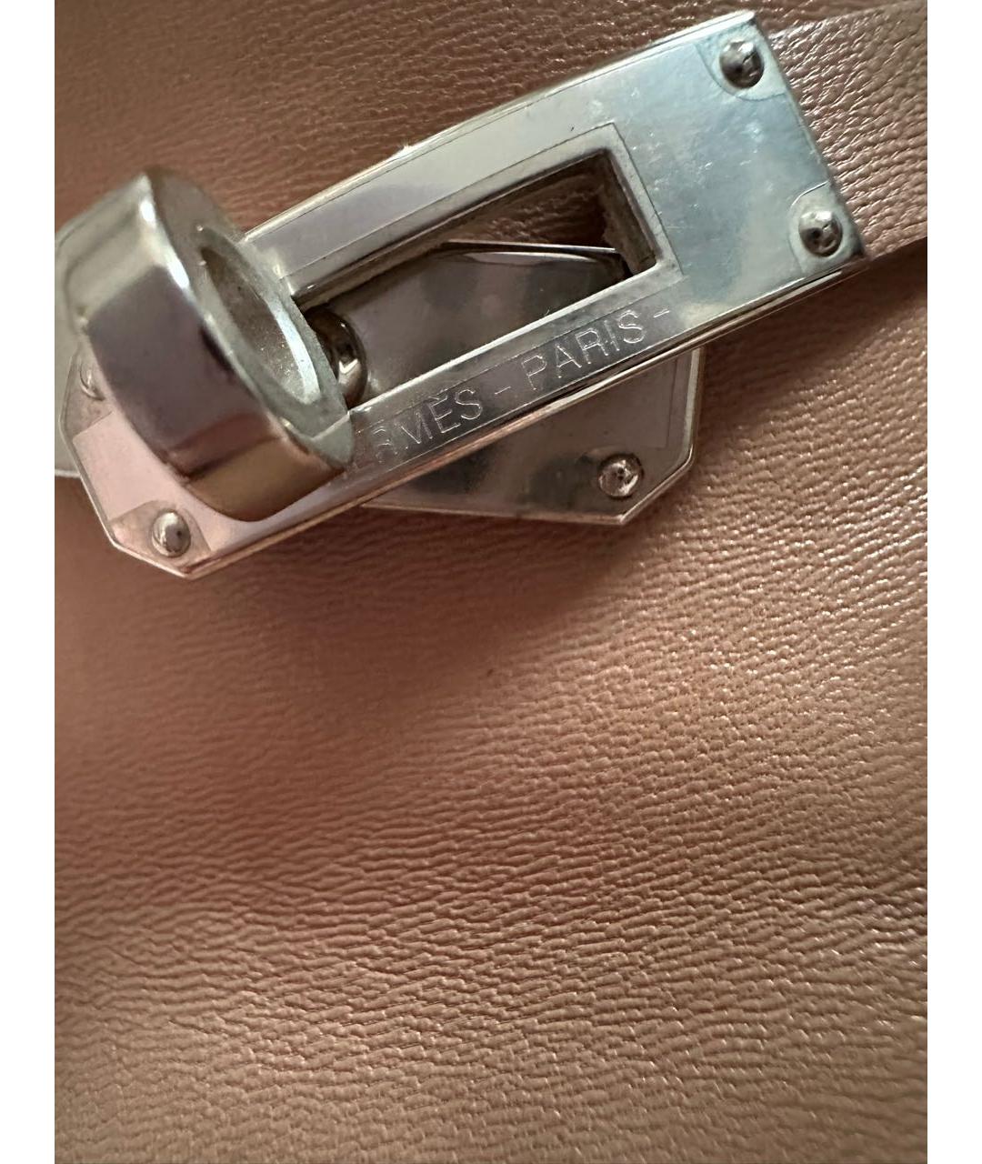 HERMES Бежевые кожаные мюли, фото 6