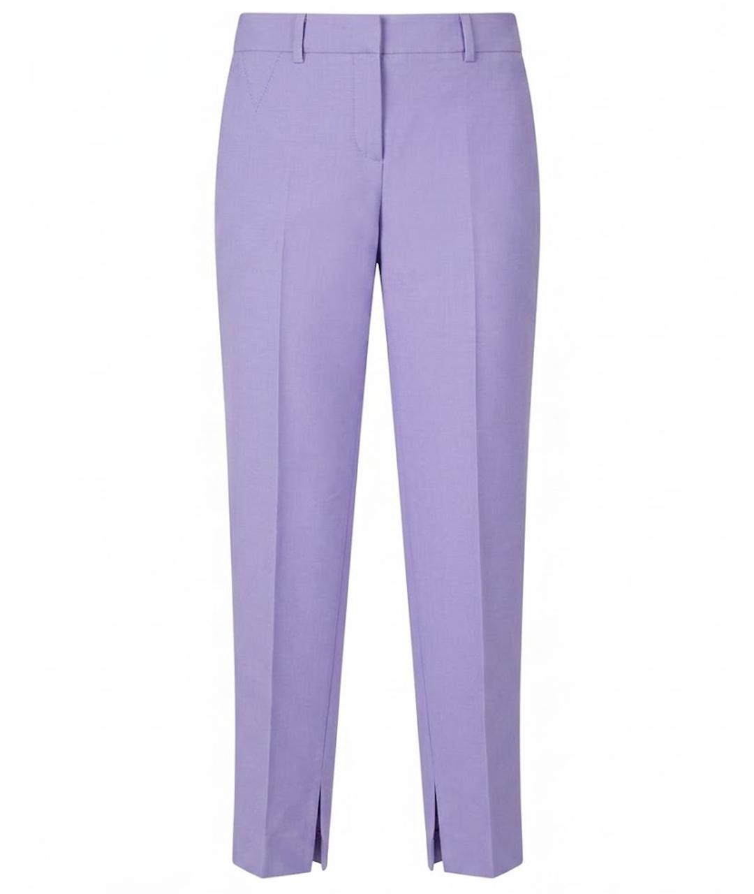 VERSACE Фиолетовые хлопковые прямые брюки, фото 1