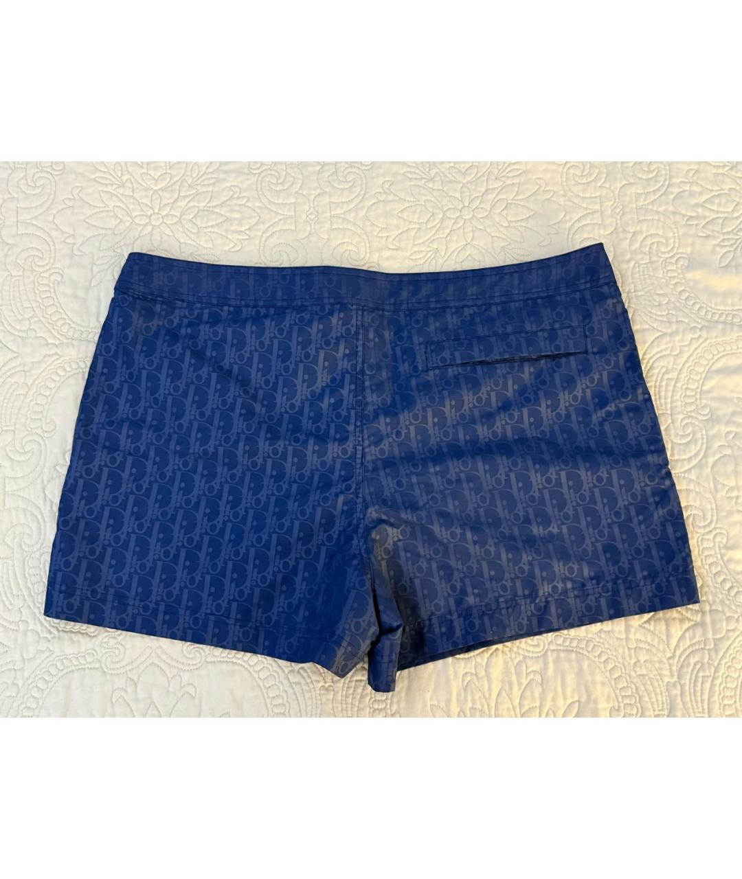 CHRISTIAN DIOR Синие полиамидовые шорты, фото 3