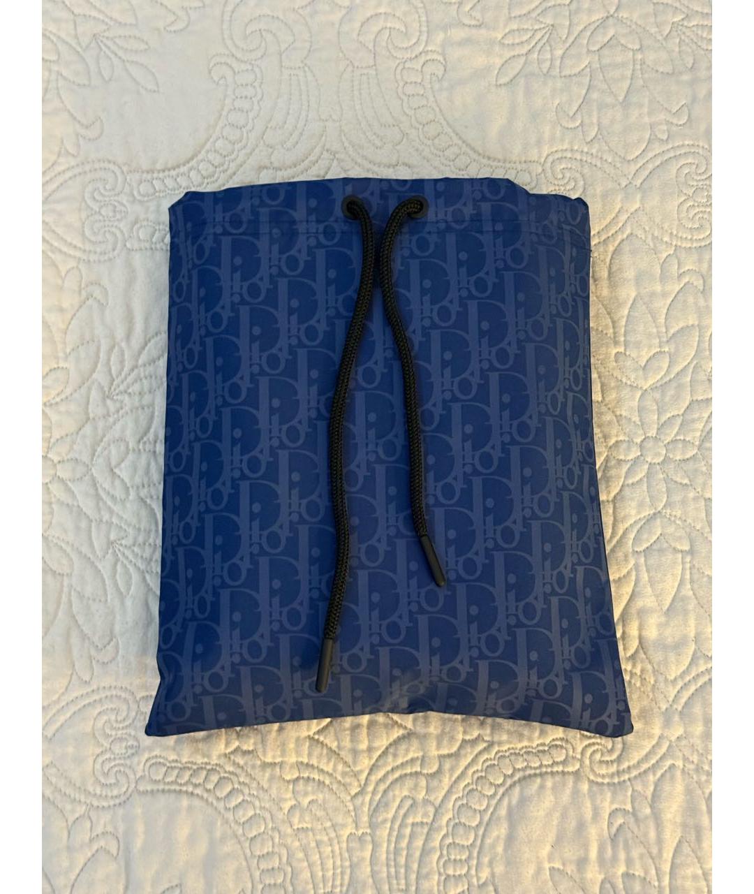 CHRISTIAN DIOR Синие полиамидовые шорты, фото 5