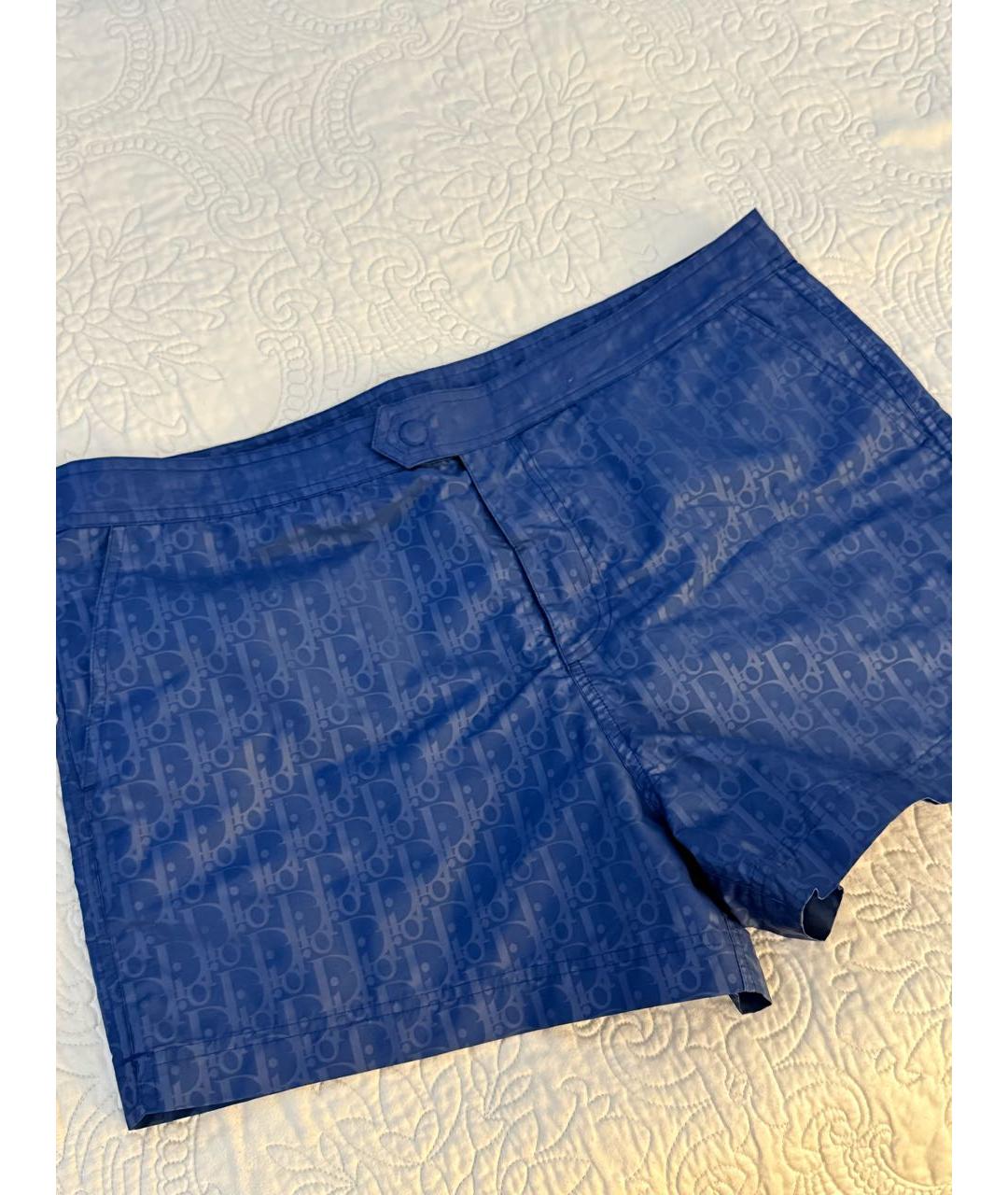 CHRISTIAN DIOR Синие полиамидовые шорты, фото 2