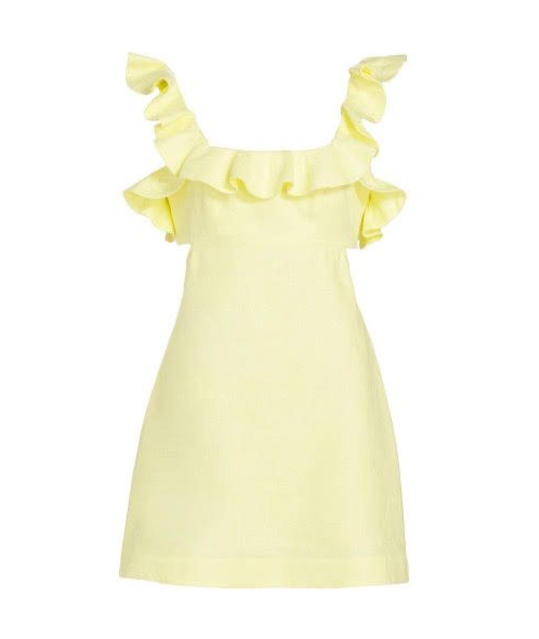 ZIMMERMANN Желтое льняное повседневное платье, фото 7