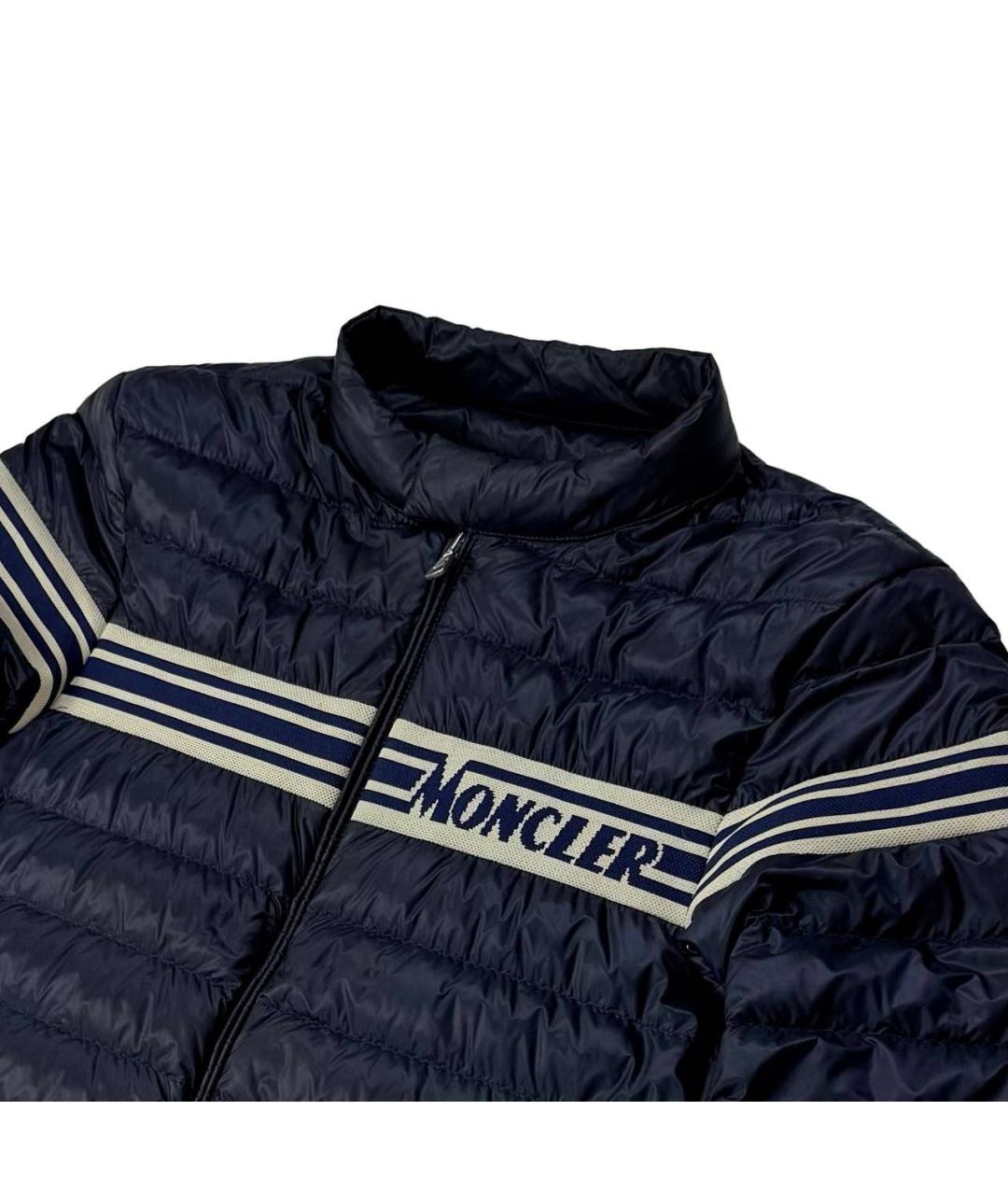 MONCLER Синяя полиэстеровая куртка, фото 2