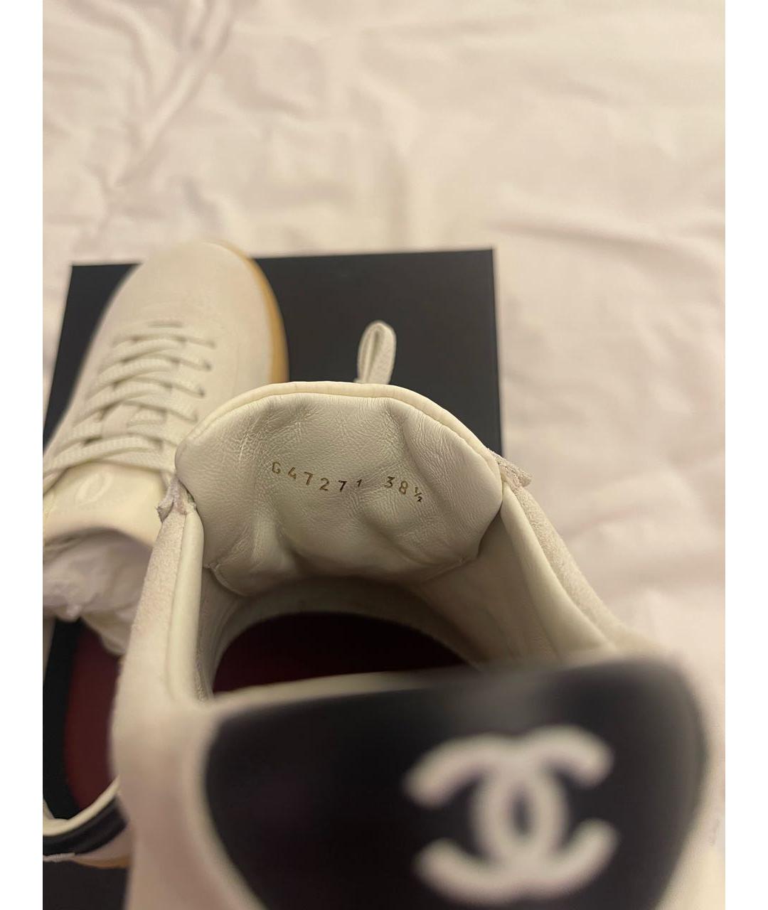 CHANEL Бежевые замшевые кеды, фото 5